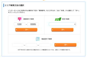 郵便番号入力の写真