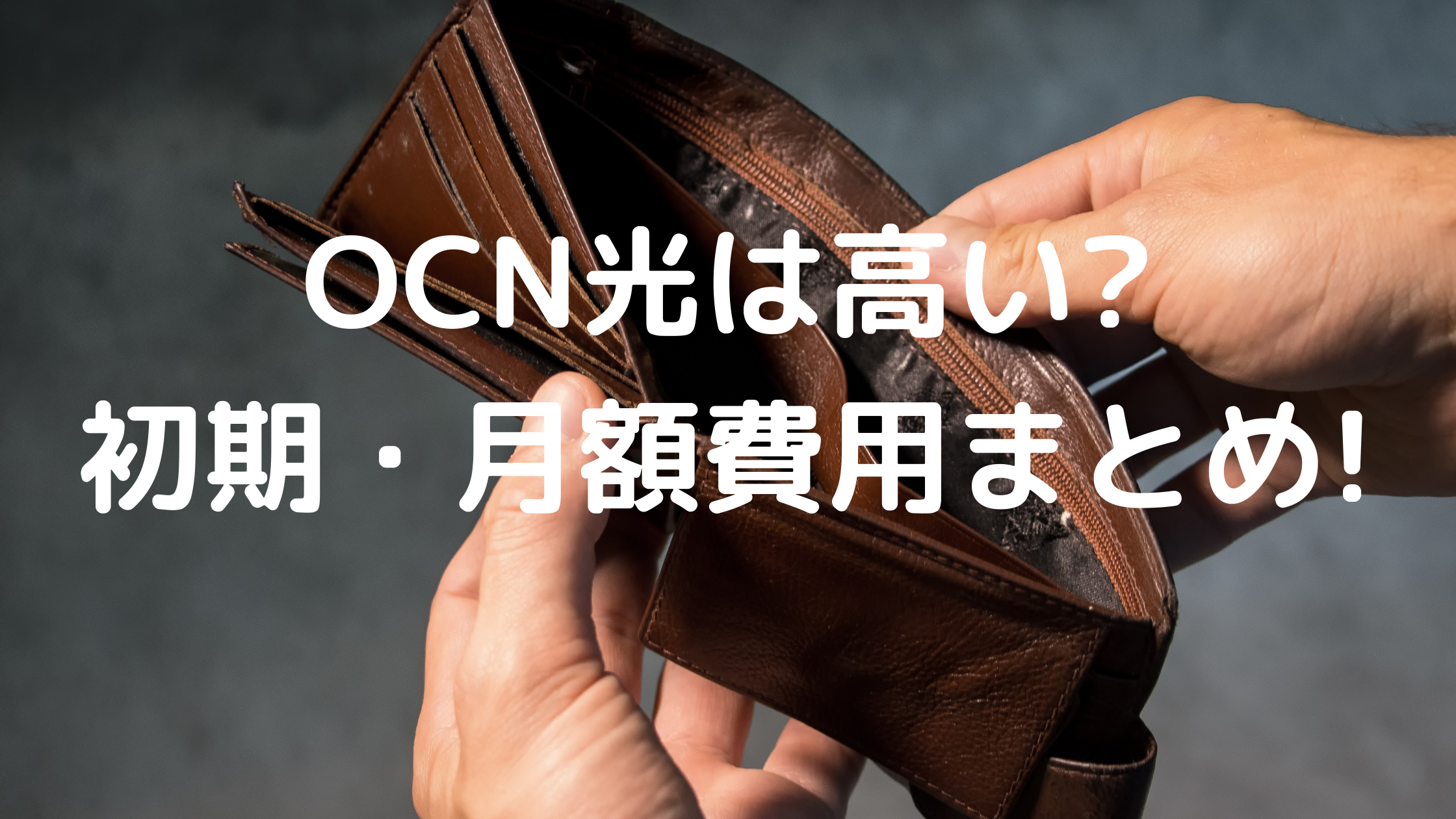 Ocn光の料金は高い 月額費用と初期費用をまとめてみた インターネット回線大辞典