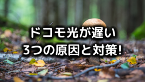 ドコモ光が遅い
